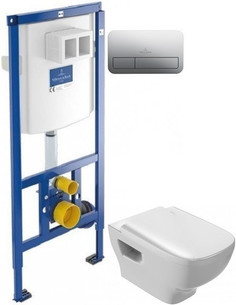 Комплект подвесной унитаз Jacob Delafon Struktura EDE102-00 + E4270-00 + система инсталляции Villeroy & Boch 92246100 + 92249061