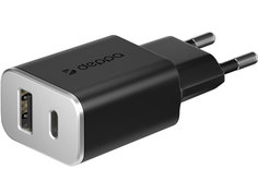 Зарядное устройство Deppa USB - Type-C 30W Black 11393