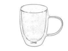 Кружка Elan Gallery Снежинки 350ml White 360088