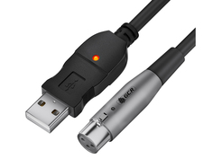 Кабель микрофонный GCR USB - XLR 3m Black GCR-53044