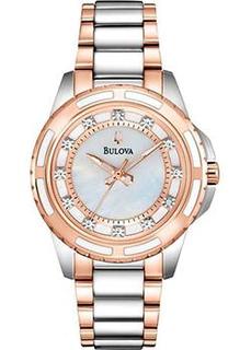Японские наручные женские часы Bulova 98S134. Коллекция Diamonds