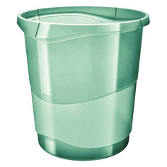 Корзина для бумаг Esselte ColourIce, 14л, пластик, круглая, зеленый [626290]
