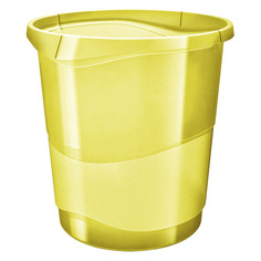 Корзина для бумаг Esselte ColourIce, 14л, пластик, круглая, желтый [626287]