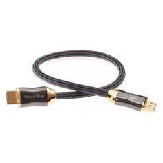 Кабель соединительный аудио-видео Telecom, HDMI (m) - HDMI (m) , ver 2.1, 0.5м, GOLD, черный [tcg300-0.5m] Noname