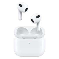 Гарнитура Apple AirPods 3-го поколения, Bluetooth, вкладыши, белый [mme73ru/a]