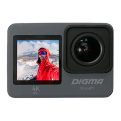Экшн-камера Digma DiCam 870 4K, WiFi, серый [dc870]
