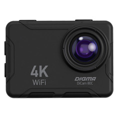 Экшн-камера Digma DiCam 80C 4K, WiFi, черный [dc80c]