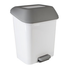 Контейнер Svip Квадра для мусора 15л белый/серый (SV4061БЛ)