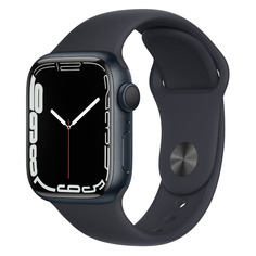 Смарт-часы Apple Watch Series 7 MKMX3RU/A, 41мм, темная ночь / черный