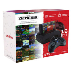 Игровая консоль RETRO GENESIS Modern 175 игр, два джойстика, Mini, черный