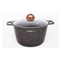 Кастрюля KUKMARA Granit Ultra кгг62а, 6л, с крышкой, черный
