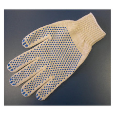 Перчатки Стандарт Лайт Точка, многоразовые, размер: универсальный, х/б, 10 пар, цвет белый, точка 20 шт./кор. Noname