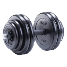 Гантель Starfit DB-712 1гант. 29.5кг обрезин. черный (УТ-00019989)