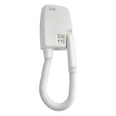 Фен PUFF 850B, настенный, 850Вт, белый
