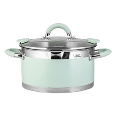Кастрюля LARA LR02-541, 2.4л, с крышкой, зеленый
