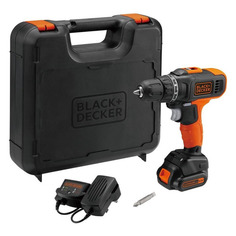 Дрель-шуруповерт BLACK+DECKER BCD7122CK-RU 1.5Ач, с двумя аккумуляторами