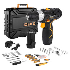 Дрель-шуруповерт DEKO GCD12DU3 1.5Ач, с двумя аккумуляторами [063-4138] ДЕКО