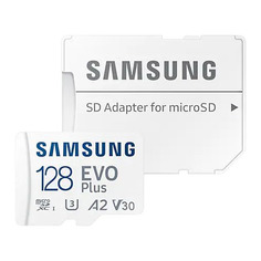 Карта памяти microSDXC UHS-I U3 Samsung EVO PLUS 128 ГБ, 130 МБ/с, Class 10, MB-MC128KA/RU, 1 шт., переходник SD