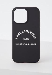 Чехол для iPhone Karl Lagerfeld 13 Pro, Liquid silicone RSG logo Black