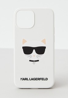 Чехол для iPhone Karl Lagerfeld 13 mini, Liquid silicone Choupette White