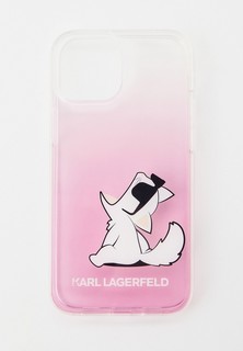Чехол для iPhone Karl Lagerfeld 13 mini, PC/TPU Choupette Fun Gradient Pink