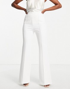 Белые классические брюки клеш AQAQ Bridal-Белый Aq/Aq