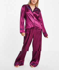Пижама с отложным воротником фиолетового цвета Night-Оранжевый цвет