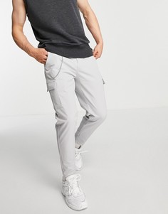 Серые строгие брюки с карманами карго Mauvais-Серый
