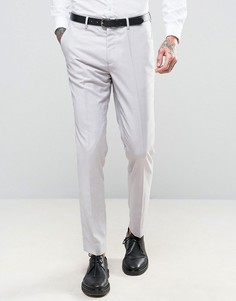 Светло-серые суперузкие брюки Devils Advocate Wedding-Серый