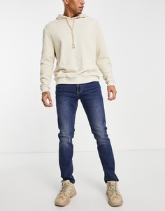 Узкие выбеленные джинсы Armani Exchnage J13-Голубой