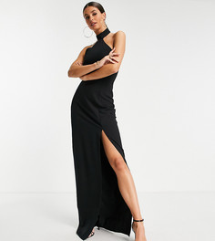 Черное платье макси с разрезом Vesper Tall-Черный цвет