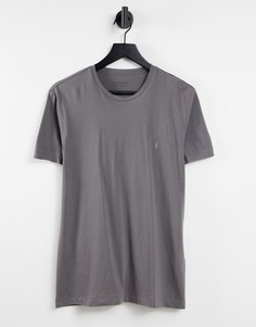 Однотонная светло-бежевая футболка AllSaints-Светло-бежевый цвет