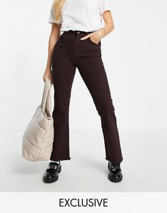 Расклешенные брюки шоколадно-коричневого цвета в стиле 99 Reclaimed Vintage Inspired-Коричневый цвет
