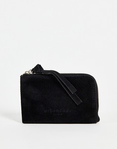 Черный замшевый кошелек для монет на молнии Urbancode-Черный цвет