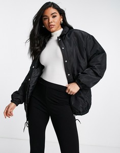 Черный нейлоновый бомбер Missguided-Черный цвет