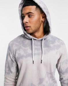 Худи синего цвета с принтом тай-дай Only & Sons-Голубой