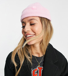 Розовая шапка-бини из переработанного материала с логотипом Reclaimed Vintage Inspired-Розовый цвет