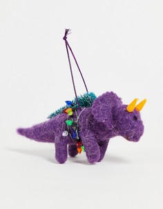 Новогоднее украшение в виде динозавра трицератопса Sass & Belle-Фиолетовый цвет