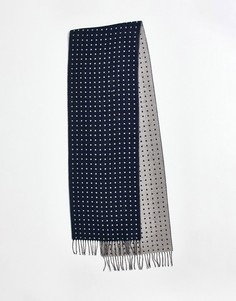 Темно-синий трикотажный шарф в горошек Ted Baker Vessle
