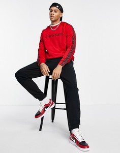 Красный свитшот с фирменной лентой по бокам Calvin Klein Performance
