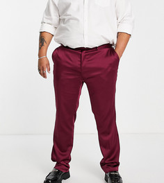 Бордовые брюки скинни Twisted Tailor Draco Plus-Красный