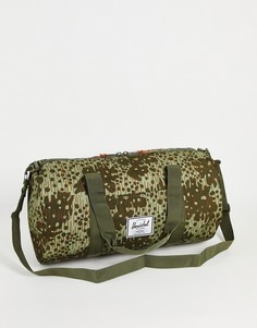 Черная спортивная сумка-дафл камуфляжным принтом Herschel-Зеленый цвет