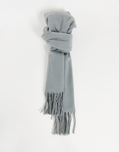 Серый шарф с бахромой из переработанного полиэстера Boardmans
