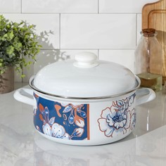 Кастрюля flowers, 4,5 л Доляна