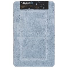 Коврик для ванной, 0.5х0.8 м, полиэстер, бирюзовый, Альпака, PU010240