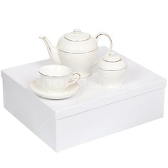 Набор чайный керамика, 14 предметов, на 6 персон, 250 мл, Daniks, Кембридж, Y4-3248