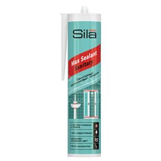 Герметик силиконовый, санитарный, SilaPro, Max Sealant, SSSWH0290, 290 мл, белый