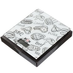 Весы кухонные электронные, стекло, Rion, Продукты, платформа, точность 1 г, до 5 кг, LCD-дисплей, PT-893