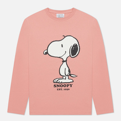 Мужской лонгслив Lacoste x Peanuts Organic Cotton, цвет розовый