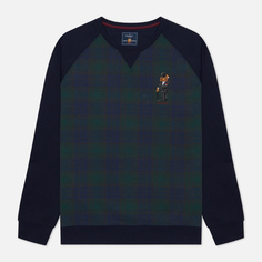 Мужская толстовка Hackett Blackwatch Harry Crew Neck, цвет синий